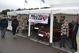 Milltek Sport cars on display